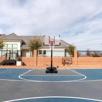 Portable Basketball Hoop Engineered for Home Training, 6.6-10 Ft Height Adjustment, Steel Frame, Wheels