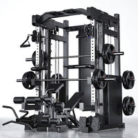 Home Gym Smith Machine Cable Crossover Weightlifting Sports Training — Studio Shot