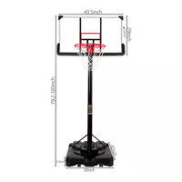 Portable Basketball Hoop Engineered for Home Training, 6.6-10 Ft Height Adjustment, Steel Frame, Wheels
