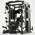 Smith Machine Set Designed for Versatile Strength Training, Multi-Functional All-In-One, Steel Frame, Commercial Grade