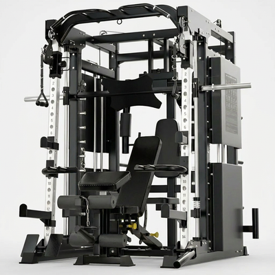 Smith Machine Set Designed for Versatile Strength Training, Multi-Functional All-In-One, Steel Frame, Commercial Grade