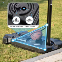 Portable Basketball Hoop Engineered for Home Training, 6.6-10 Ft Height Adjustment, Steel Frame, Wheels