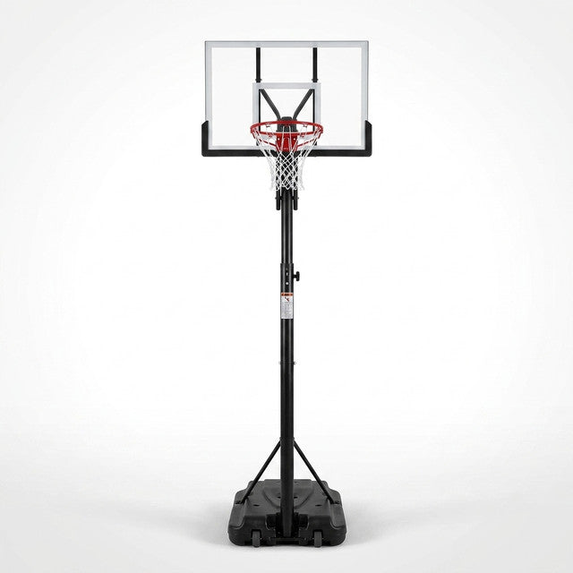 6.6 Ft. to 10 Ft. Adjustable Height Portable Basketball Hoop Goal Basketball System Basketball Equipment with Wheels — Studio Shot
