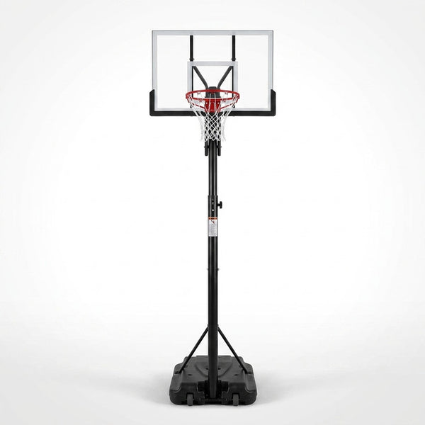 6.6 Ft. to 10 Ft. Adjustable Height Portable Basketball Hoop Goal Basketball System Basketball Equipment with Wheels — Studio Shot