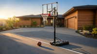 6.6 Ft. to 10 Ft. Adjustable Height Portable Basketball Hoop Goal Basketball System Basketball Equipment with Wheels — Lifestyle