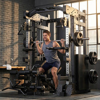 Home Gym Smith Machine Cable Crossover Weightlifting Sports Training — Lifestyle