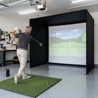 10/12/14Ft Outdoor Golf Training Simulator Cage Sports Practice Golf Simulator Enclosure with Impact Netting and All Poles — Lifestyle