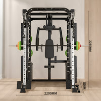 Smith Machine Set Designed for Versatile Strength Training, Multi-Functional All-In-One, Steel Frame, Commercial Grade