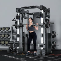 Smith Machine Cable Crossover Engineered for Full Body Training, Durable Metal Frame, Multi-Function Design